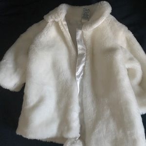Toddler white fur coat